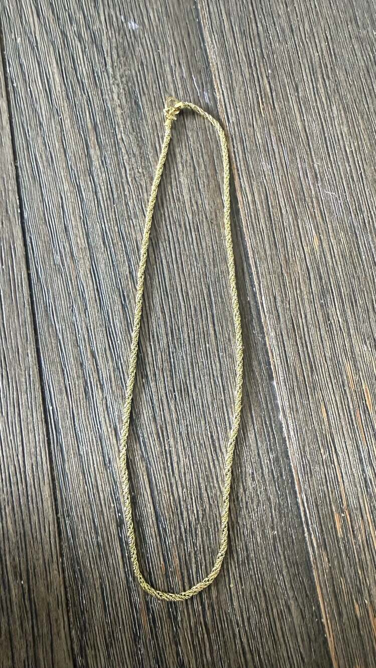 Vintage Grosse Gold Tone Wheat Chain Necklace